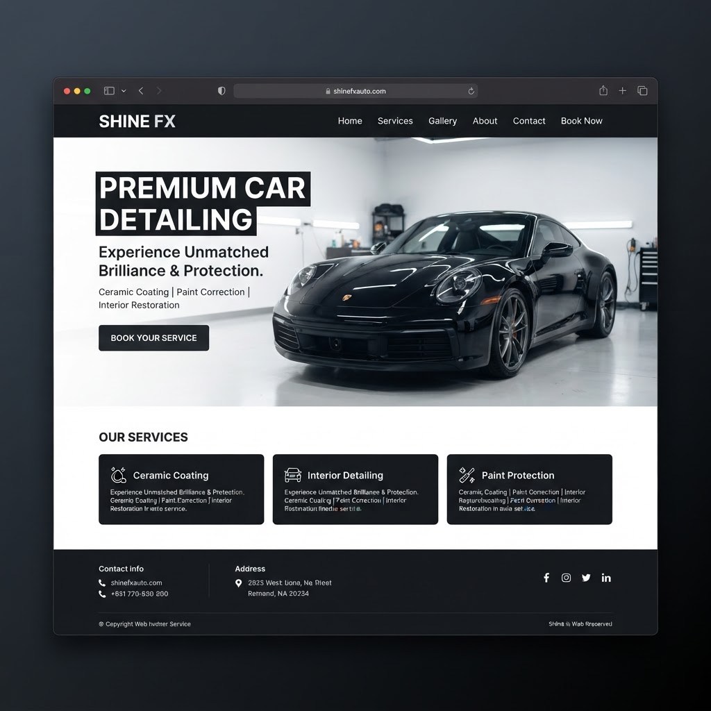 Website — Auto repair shop